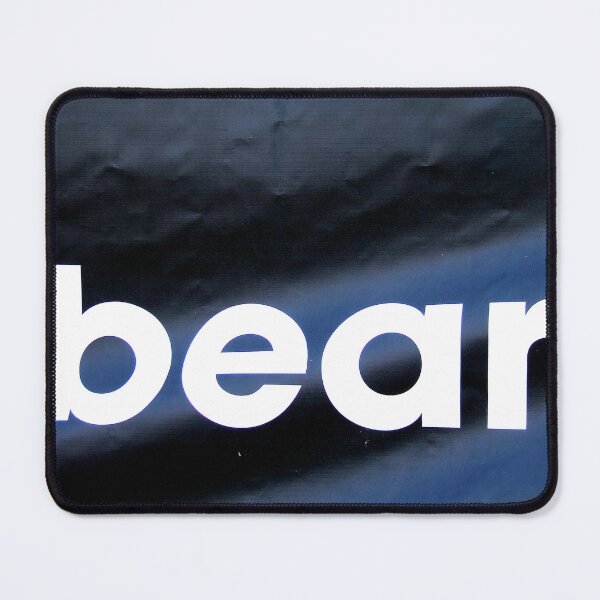 Item preview, Bear White Typography on Dark Crumpled Vinyl designed and sold by missioncreek.