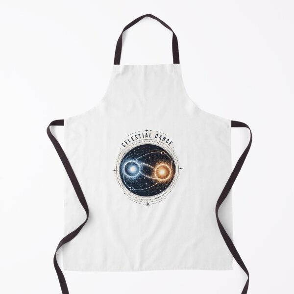 Item preview, Celestial Dance – Binary Star System | Cosmic Gravity T-Shirt Design designed and sold by Artisan Finds Online.