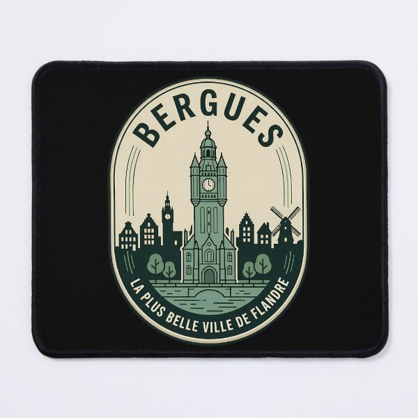 Item preview, Bergues France Vintage Travel Emblem Retro Badge designed and sold by k3rstman1.