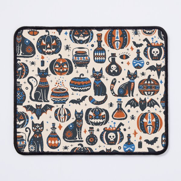 Item preview, Midnight Charcoal Vintage Halloween Folk Icons designed and sold by RenattaZare.