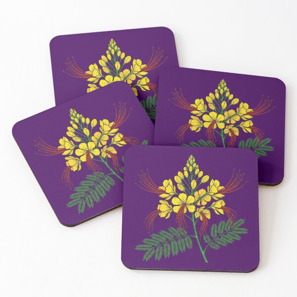 Item preview, The Crimson Filament: Caesalpinia gilliesii Botanical Print designed and sold by FreiherrPK.