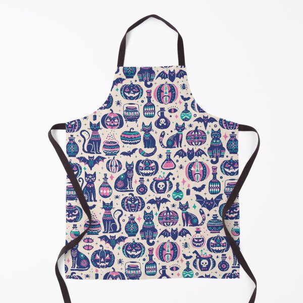 Item preview, Midnight Navy Vintage Halloween Folk Icons designed and sold by RenattaZare.