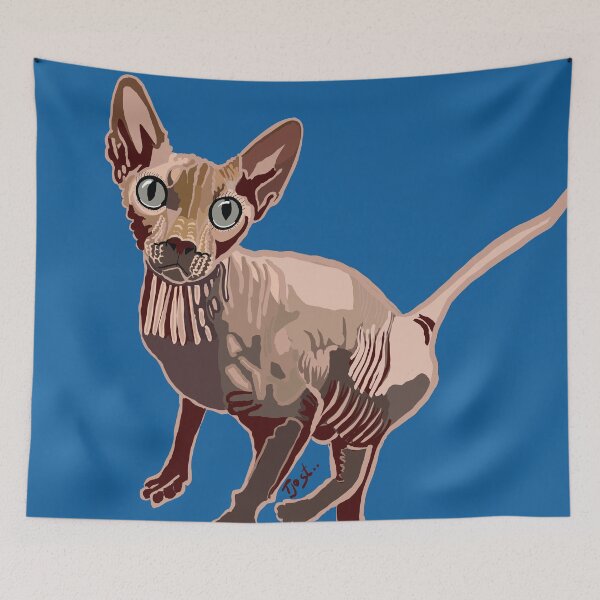Item preview, Merlin the Sphynx Cat designed and sold by TinaJostDesigns.