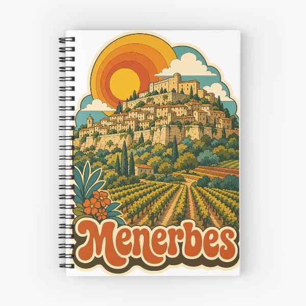 Item preview, Menerbes France Travel Souvenir - Retro Illustration designed and sold by VisualArtsOasis.