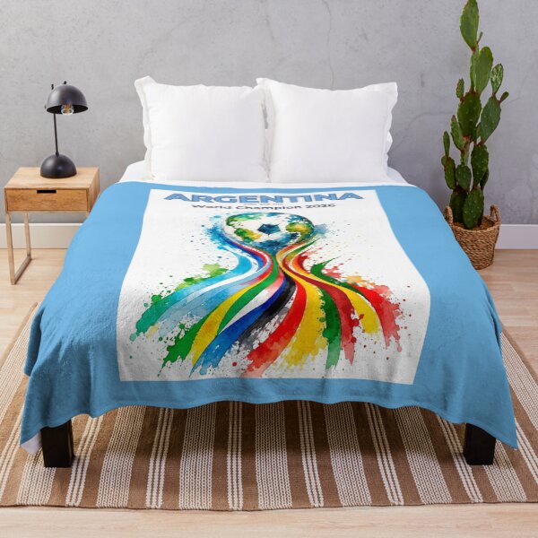 Item preview, Argentina 2026 World Cup Champion Watercolor Football Art designed and sold by EMC Store.