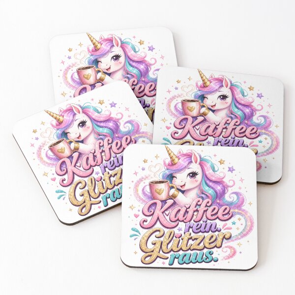 Item preview, Coffee In Glitter Out Unicorn designed and sold by Tinosshop.
