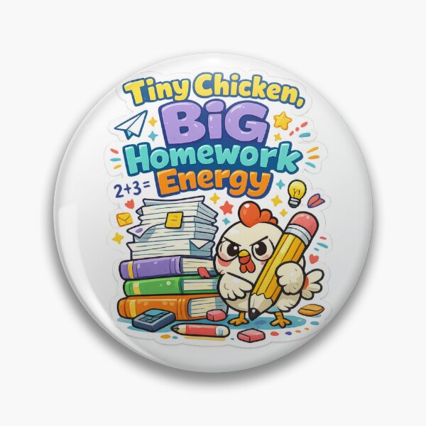 Item preview, Tiny Chicken Homework Energy  designed and sold by Chill Chicken Studio.