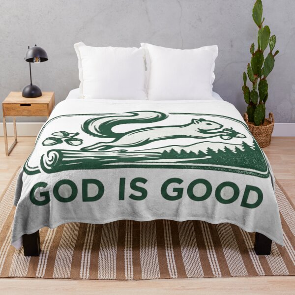 Item preview, Retro Squirrel Nature Emblem - God is Good designed and sold by lindalifepeace.