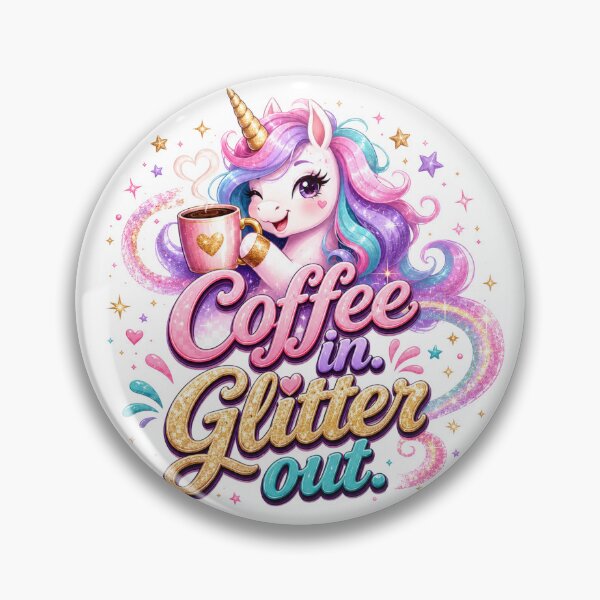 Item preview, Coffee In Glitter Out Unicorn designed and sold by Tinosshop.