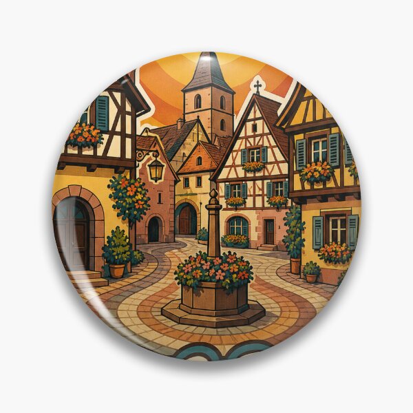 Item preview, Recuerdo de viaje de Eguisheim Francia - Ilustración retro designed and sold by VisualArtsOasis.