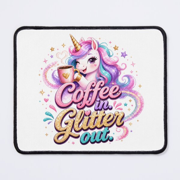 Item preview, Coffee In Glitter Out Unicorn designed and sold by Tinosshop.