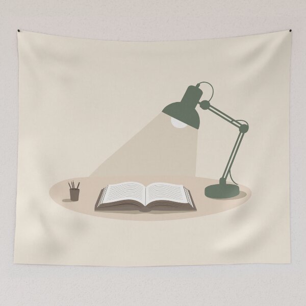 Item preview, Cozy Study Lamp Desk Art designed and sold by TrendMorphic.