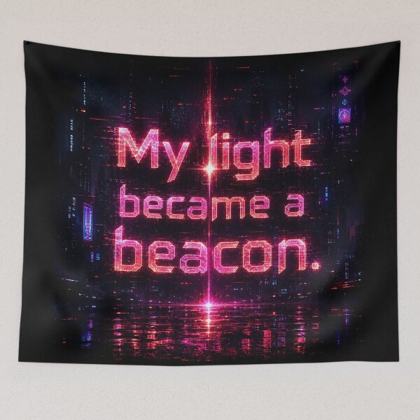 Item preview, My light became a beacon.(Cyberpunk ver) designed and sold by MaxDreamsArt.