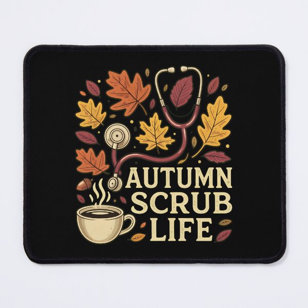 Item preview, Autumn Scrub Life Stethoscope Coffee Fall Vibes designed and sold by POUFARA.