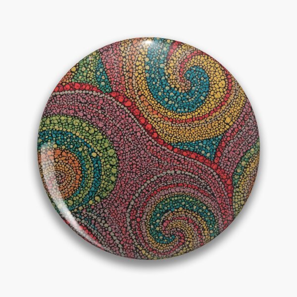 Item preview, Aboriginal Inspired Dot Art - Colorful Curls designed and sold by GrinGalore.