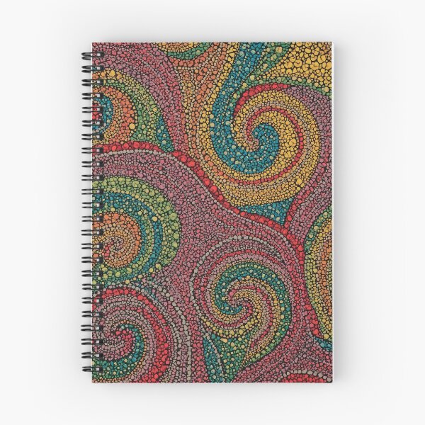 Item preview, Aboriginal Inspired Dot Art - Colorful Curls designed and sold by GrinGalore.