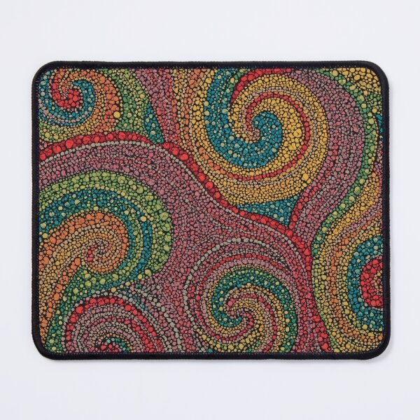 Item preview, Aboriginal Inspired Dot Art - Colorful Curls designed and sold by GrinGalore.