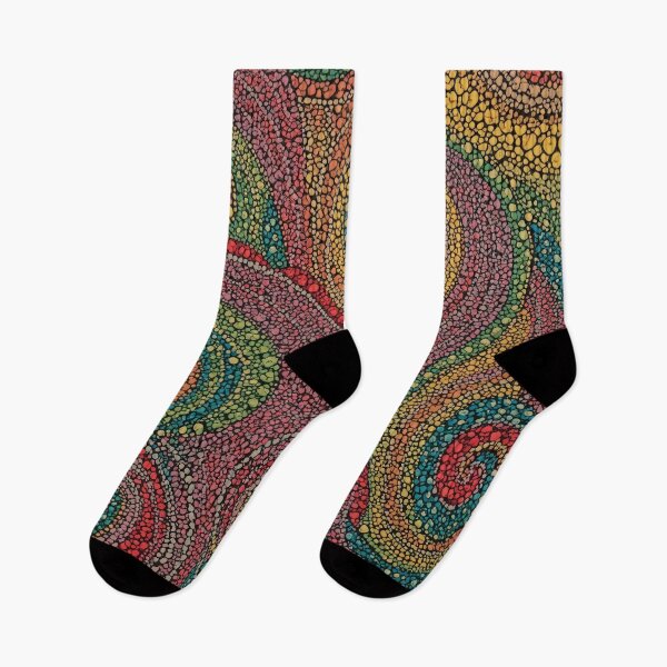 Item preview, Aboriginal Inspired Dot Art - Colorful Curls designed and sold by GrinGalore.
