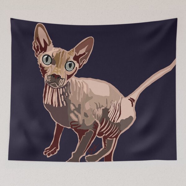Item preview, Merlin the Sphynx Cat designed and sold by TinaJostDesigns.