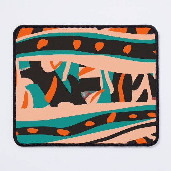 Item preview, Turquoise, Orange, and Black Abstract designed and sold by Jessielee72.