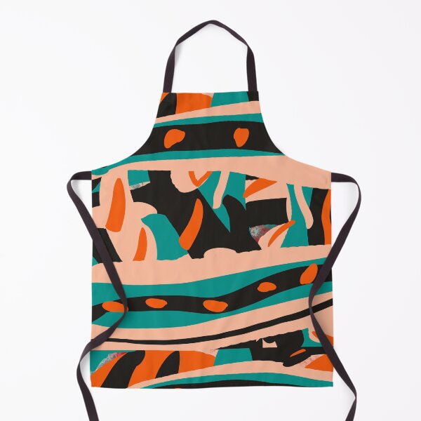 Item preview, Turquoise, Orange, and Black Abstract designed and sold by Jessielee72.