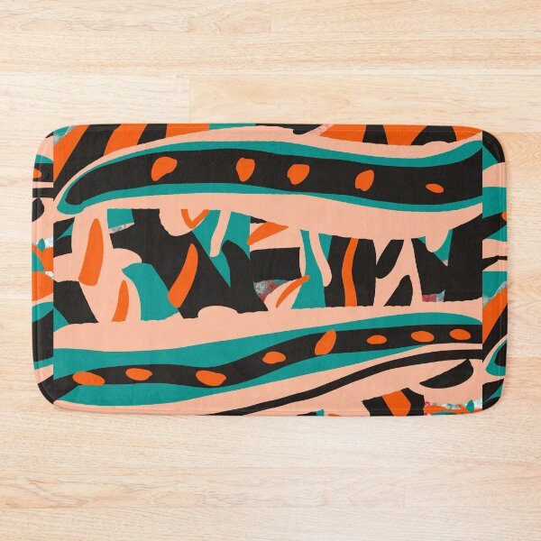 Item preview, Turquoise, Orange, and Black Abstract designed and sold by Jessielee72.