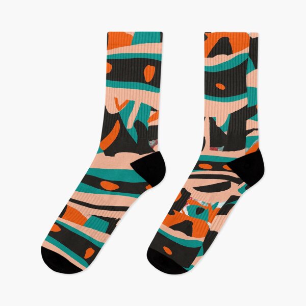 Item preview, Turquoise, Orange, and Black Abstract designed and sold by Jessielee72.