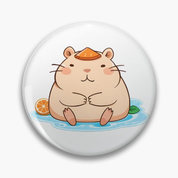 Item preview, Capybara Onsen Orange Slice Hot Spring designed and sold by tommysworks.