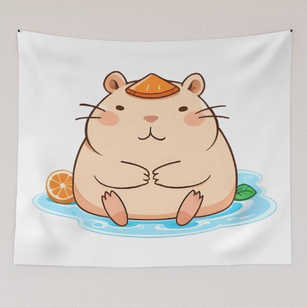 Artikelvorschau, Capybara Onsen Orange Slice Hot Spring entworfen und verkauft von tommysworks.