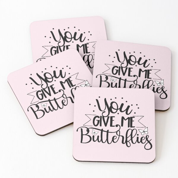 Item preview, You Give Me Butterflies Romantic Quote designed and sold by VibeShift Studio.