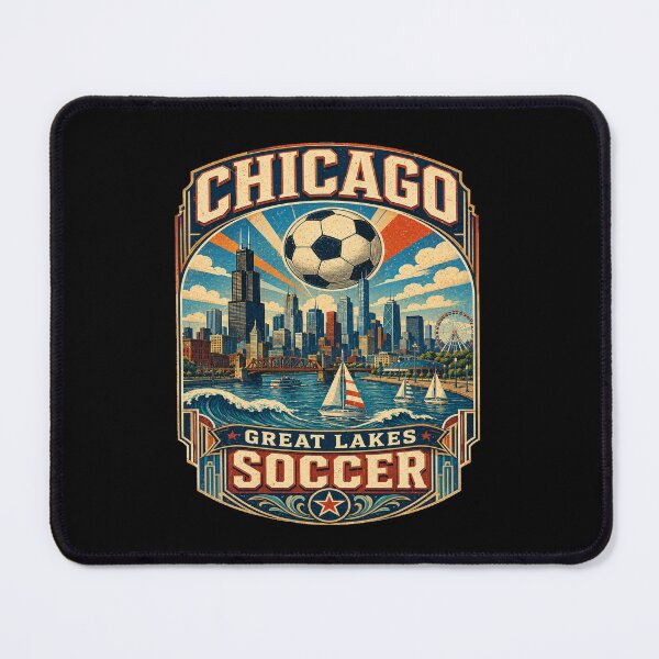 Item preview, Chicago Great Lakes Soccer Retro Travel Shirt | Vintage Chicago Skyline Football Fan Design | Illinois Match Day Gift designed and sold by Globalcitytees.