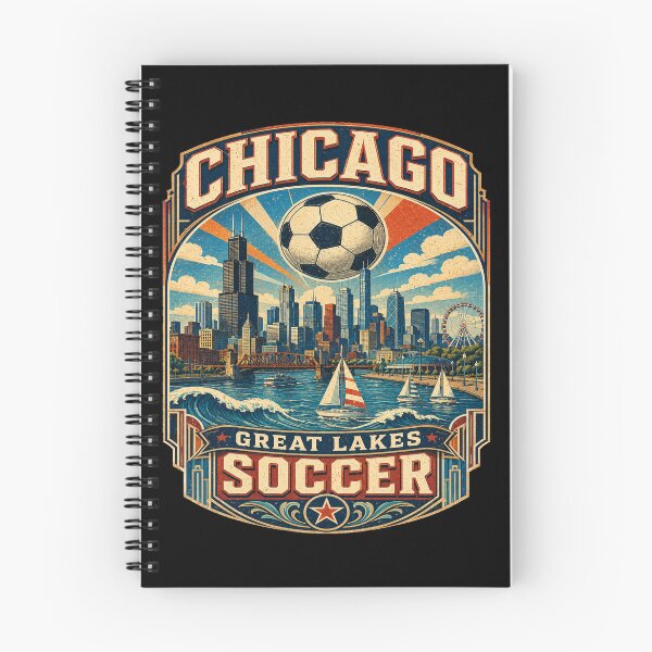 Item preview, Chicago Great Lakes Soccer Retro Travel Shirt | Vintage Chicago Skyline Football Fan Design | Illinois Match Day Gift designed and sold by Globalcitytees.