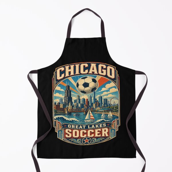 Item preview, Chicago Great Lakes Soccer Retro Travel Shirt | Vintage Chicago Skyline Football Fan Design | Illinois Match Day Gift designed and sold by Globalcitytees.