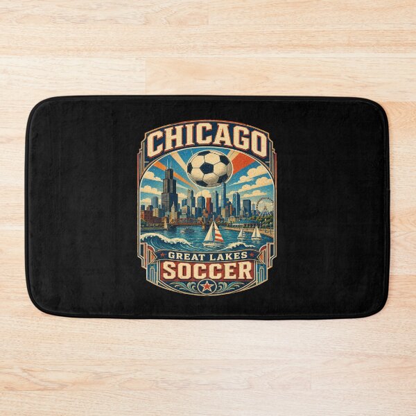 Item preview, Chicago Great Lakes Soccer Retro Travel Shirt | Vintage Chicago Skyline Football Fan Design | Illinois Match Day Gift designed and sold by Globalcitytees.