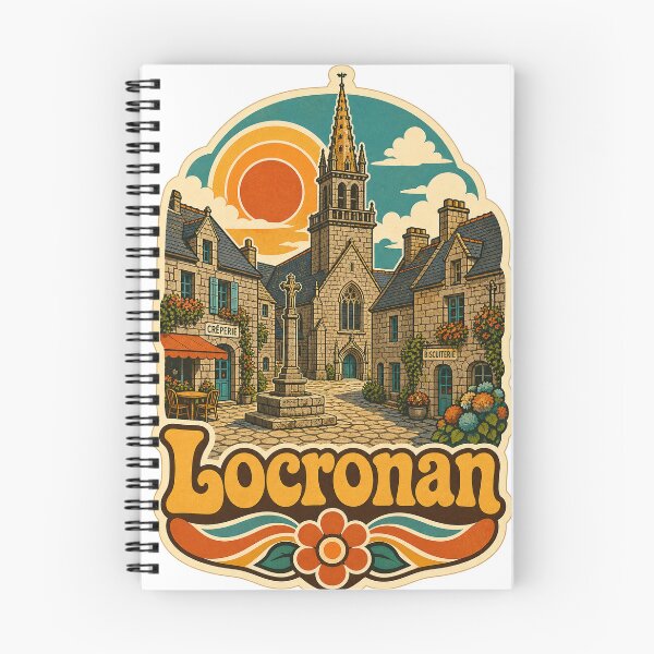 Item preview, Locronan France Travel Souvenir - Retro Illustration designed and sold by VisualArtsOasis.