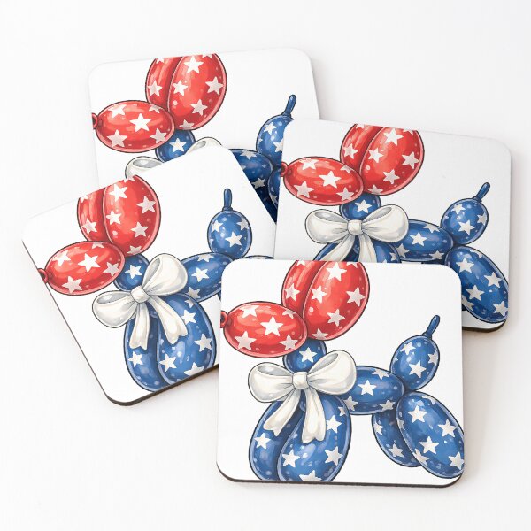 Item preview, Patriotic Balloon DOG PNG Fourth of July T Shirt Red Blue Stars Graphic designed and sold by ZEXEFY.