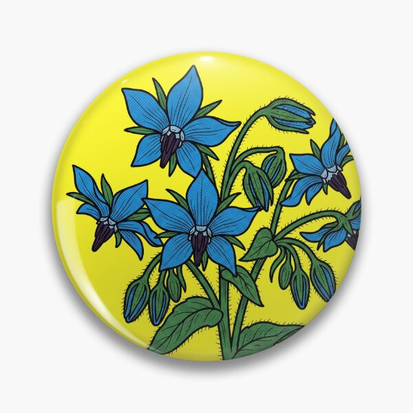 Item preview, The Euphrosinum Deception: Borago officinalis Botanical Print designed and sold by FreiherrPK.