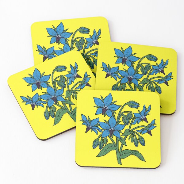 Item preview, The Euphrosinum Deception: Borago officinalis Botanical Print designed and sold by FreiherrPK.
