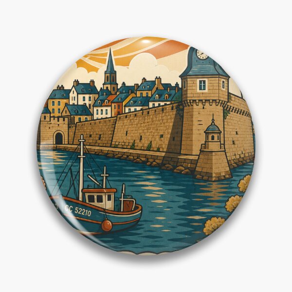Item preview, Concarneau France Travel Souvenir - Retro Illustration designed and sold by VisualArtsOasis.