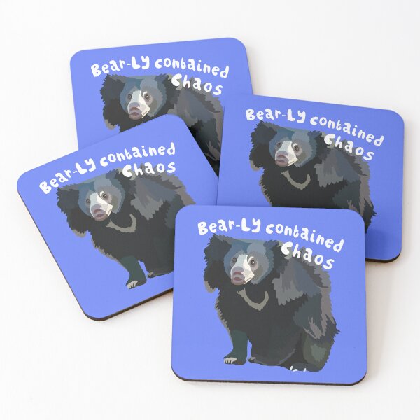 Item preview, Sloth Bear Bear-ly Controlled Chaos Funny Wildlife Bear Meme Nature Design designed and sold by PrettylittlepastelUk.