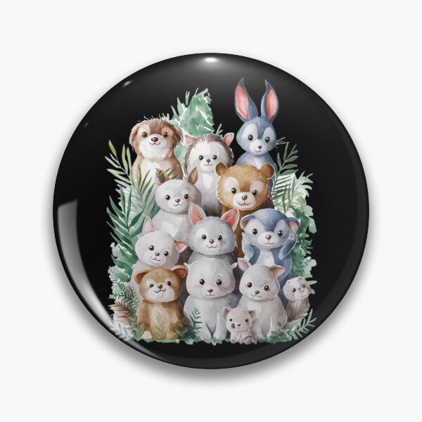 Item preview, Watercolor Cute Woodland Forest Animals Group designed and sold by ReDesign7.