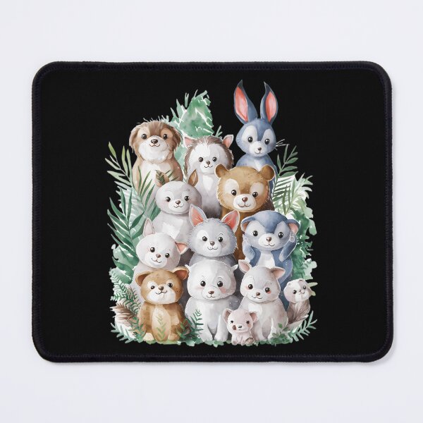 Item preview, Watercolor Cute Woodland Forest Animals Group designed and sold by ReDesign7.