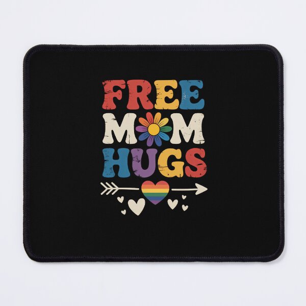 Item preview, Gay Pride Free Mom Hugs Rainbow Flag LGBTQ Ally designed and sold by SapfireStuArt.