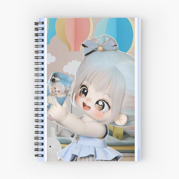 Item preview, Cute Kawaii Doll Pastel Hot Air Balloon Background designed and sold by Nicole_83.