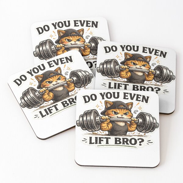Item preview, Gym Cat - Do you even lift bro?  designed and sold by AllThePixels.
