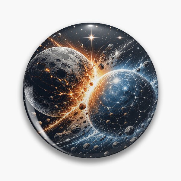 Item preview, Cosmic Collision – Chaos, Energy & Creation | Space T-Shirt Design designed and sold by Artisan Finds Online.