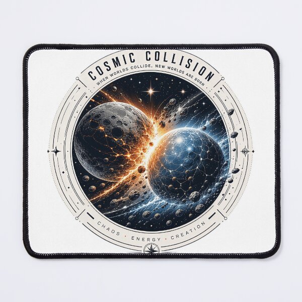 Item preview, Cosmic Collision – Chaos, Energy & Creation | Space T-Shirt Design designed and sold by Artisan Finds Online.