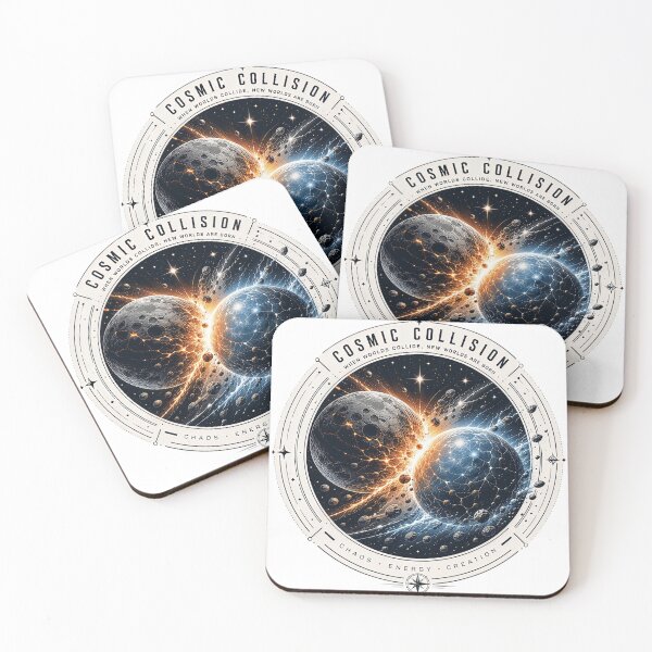 Item preview, Cosmic Collision – Chaos, Energy & Creation | Space T-Shirt Design designed and sold by Artisan Finds Online.