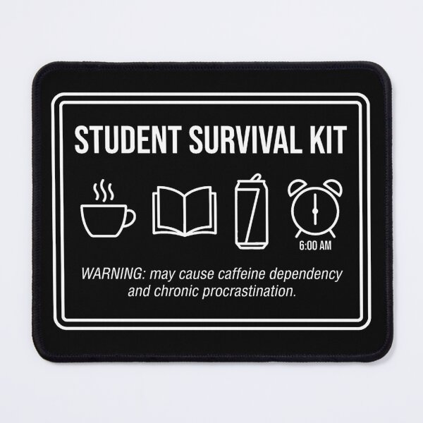 Item preview, Student Survival Kit Funny Back to School T-Shirt – Coffee Books Procrastination Humor Sarcastic Student Tee designed and sold by fawzimorsy.