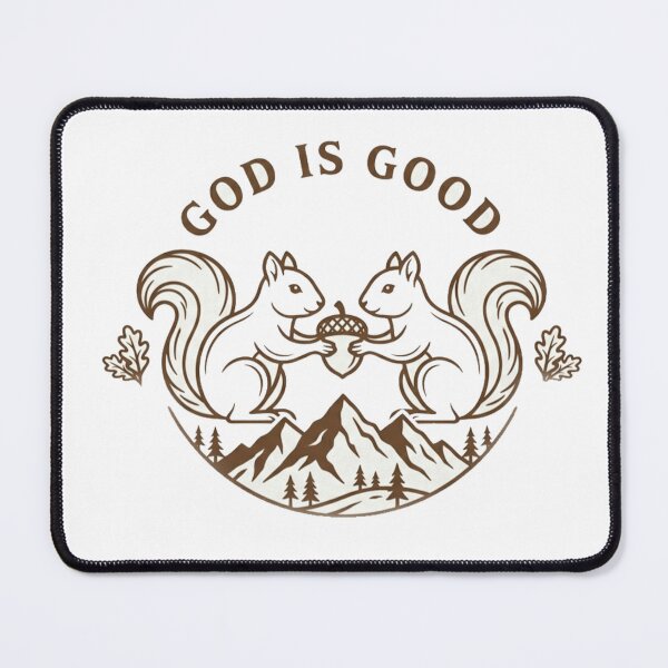 Item preview, God Is Good | Cute Squirrel Christian Illustration | Cozy Faith Art designed and sold by lindalifepeace.